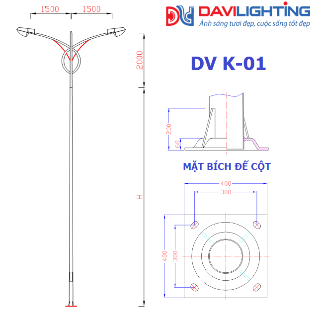 Cột thép tròn côn TC...-78 cần đôi